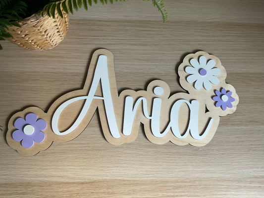 Prénom décoratif personnalisé en bois 3D