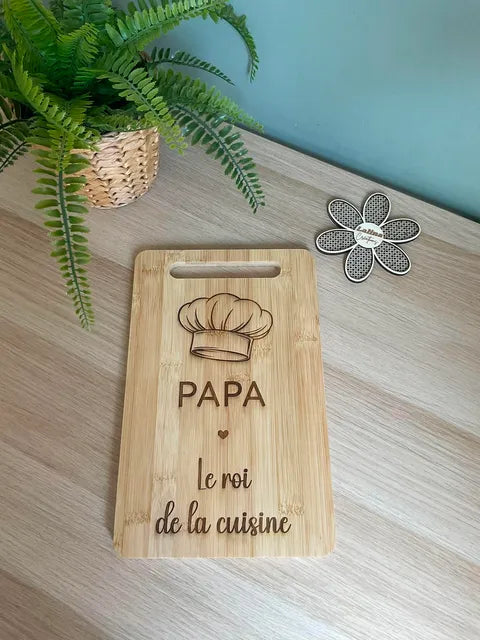 Planche à découper en bambou gravée et personnalisable