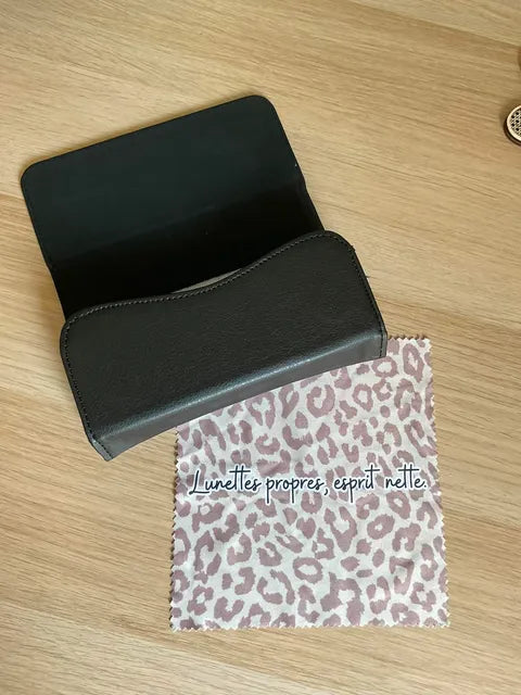 Étui à lunettes personnalisé avec chiffon assorti