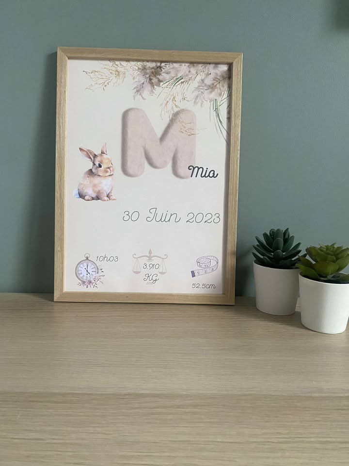 Affiches de naissance personnalisées