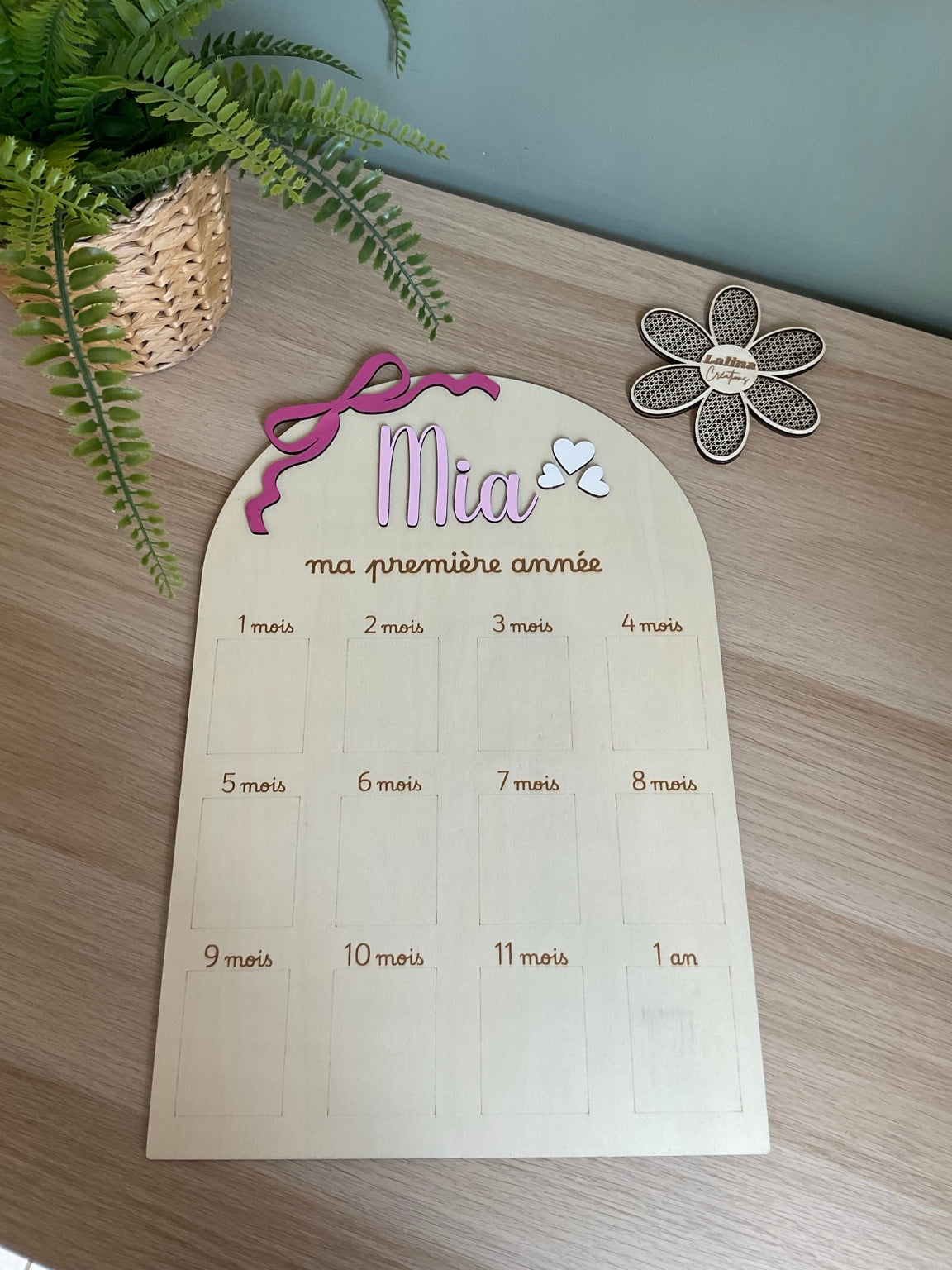 Pancarte Photo " Ma première année personnalisée"
