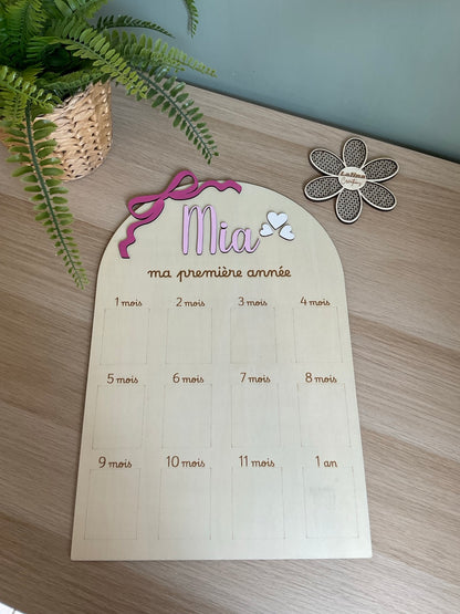 Pancarte Photo " Ma première année personnalisée"