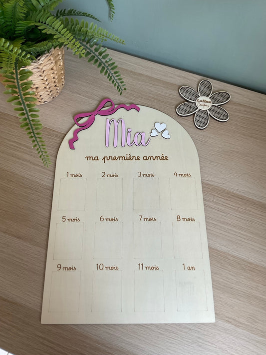 Pancarte Photo " Ma première année personnalisée"