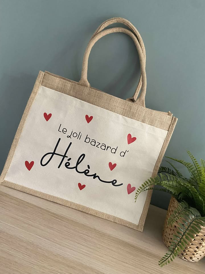 Sac en toile de jute personnalisé