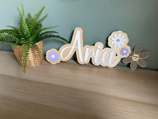 Prénom décoratif personnalisé en bois 3D