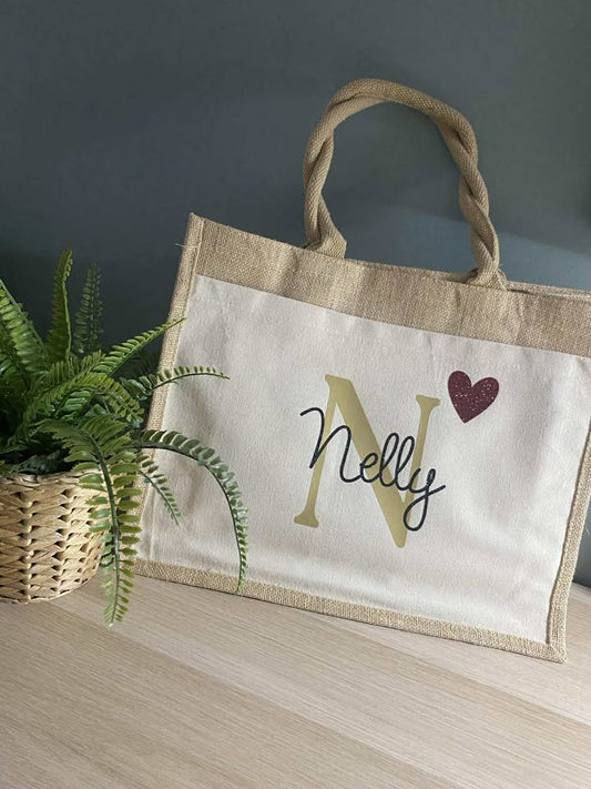 Sac en toile de jute personnalisé