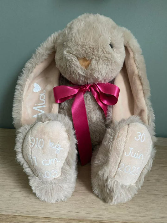 Peluche lapin personnalisée
