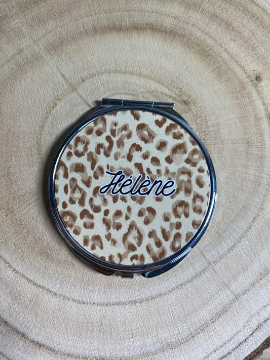 Miroir de poche rond personnalisé