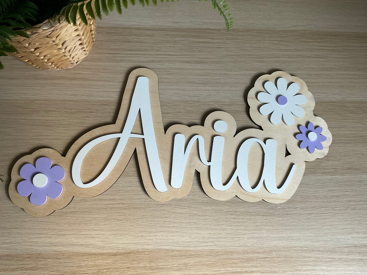 Prénom décoratif personnalisé en bois 3D
