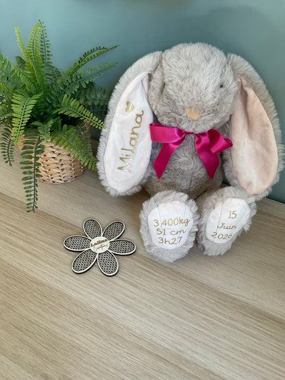 Peluche lapin personnalisée