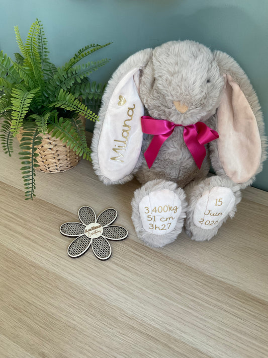 Peluche lapin personnalisée